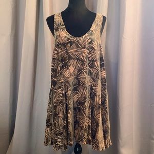 Medium burn-out pink velvet swing dress from FREE PEOPLE. Worn once.